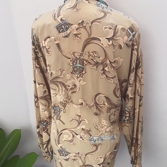 ELLEN TRACY LINDA ALLARD 100% SILK ROYAL CREST PRINT - Picture 2 of 8
